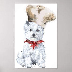 West Highland White Terrier Chef Poster
