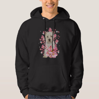 West Highland White Terrier Cherry Blossom Flowers Hoodie