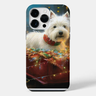 West Highland White Terrier Christmas Festive  iPhone 14 Pro Max Case