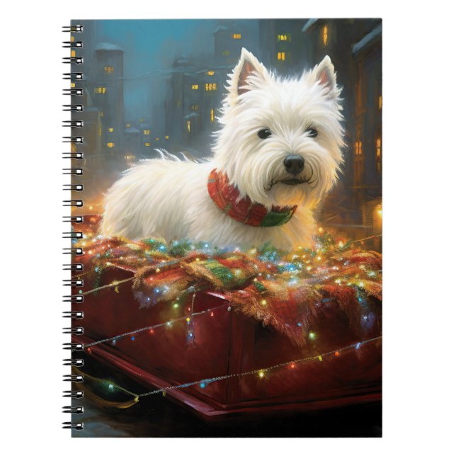 West Highland White Terrier Christmas Festive  Notebook (Front)