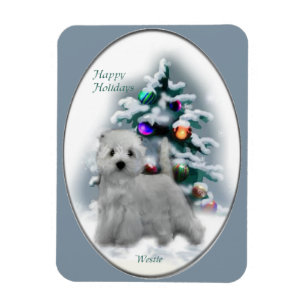 West Highland White Terrier Christmas Gifts Holida Magnet