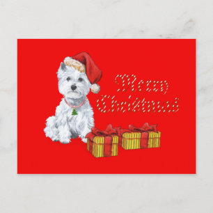West Highland White Terrier Christmas Gifts Holiday Postcard