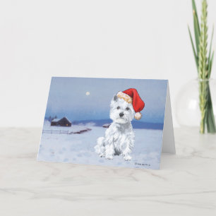 West Highland White Terrier Christmas Holiday Card