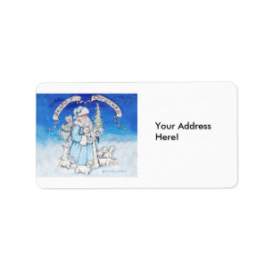 West Highland White Terrier Christmas Label