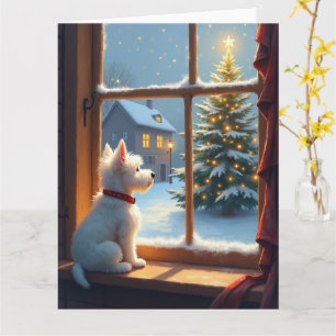 West Highland White Terrier Christmas Morning View Card