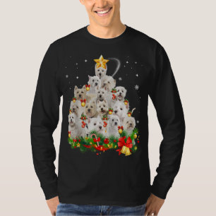 West Highland White Terrier Christmas Tree Lights T-Shirt
