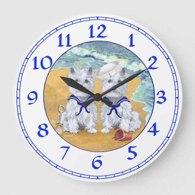 West Highland White Terrier Clock (Front)