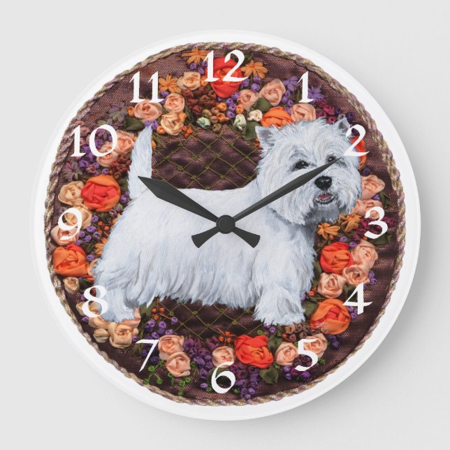 West Highland White Terrier Clock (Front)