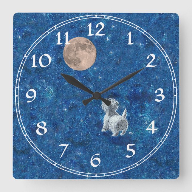 West Highland White Terrier Clock (Front)