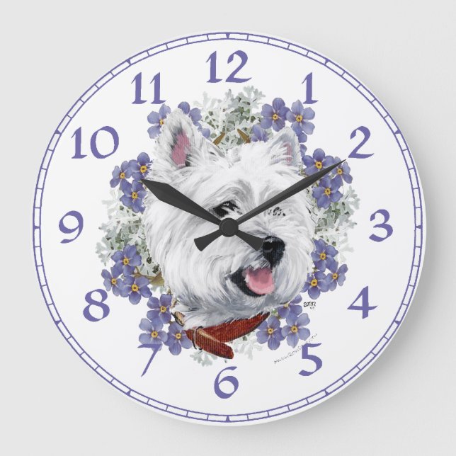 West Highland White Terrier Clock (Front)