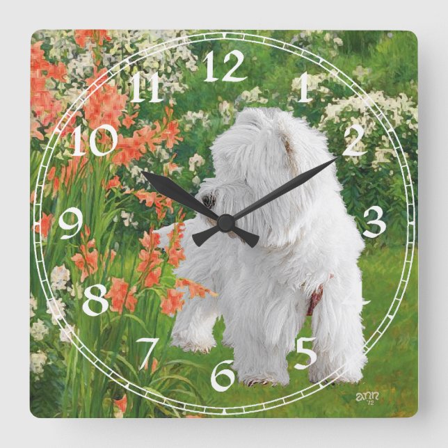 West Highland White Terrier Clock (Front)