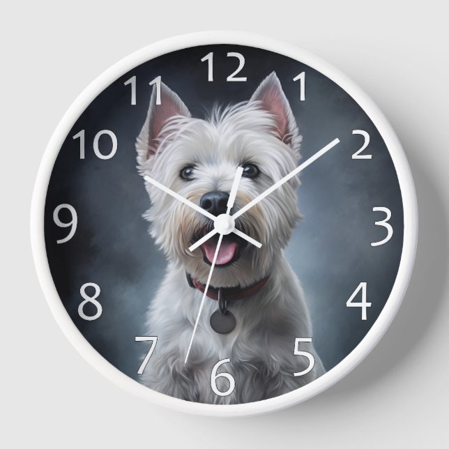 West highland white terrier clock (Front)