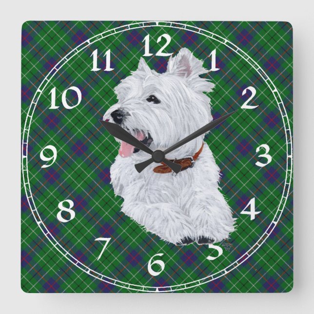 West Highland White Terrier Clock (Front)