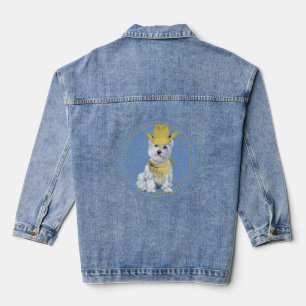 West Highland White Terrier Cowboy Denim Jacket