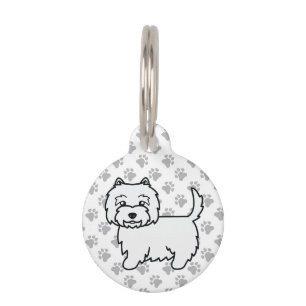 West Highland White Terrier Cute Dog & Pet's Info Pet Tag