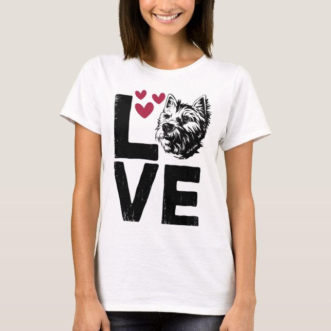 West Highland White Terrier – Cute Westie Dog Love T-Shirt (Front)
