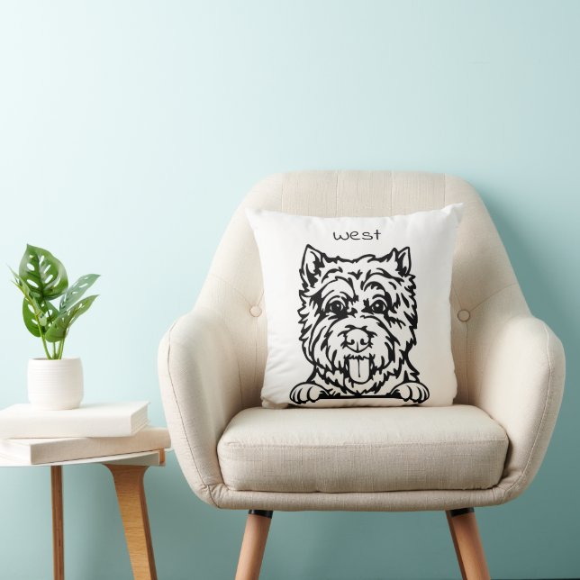 West Highland White Terrier dog Cushion (Chair)