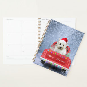 West Highland White Terrier Dog in Snow truck Planner