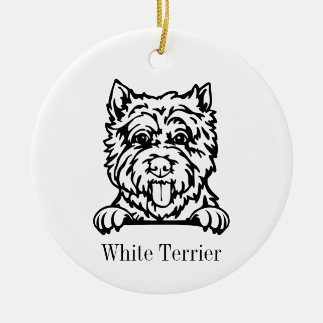 West Highland White Terrier dog ornament (Front)