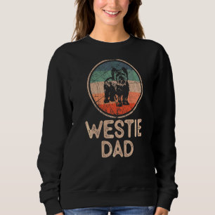 West Highland White Terrier Dog Vintage Westie Da Sweatshirt