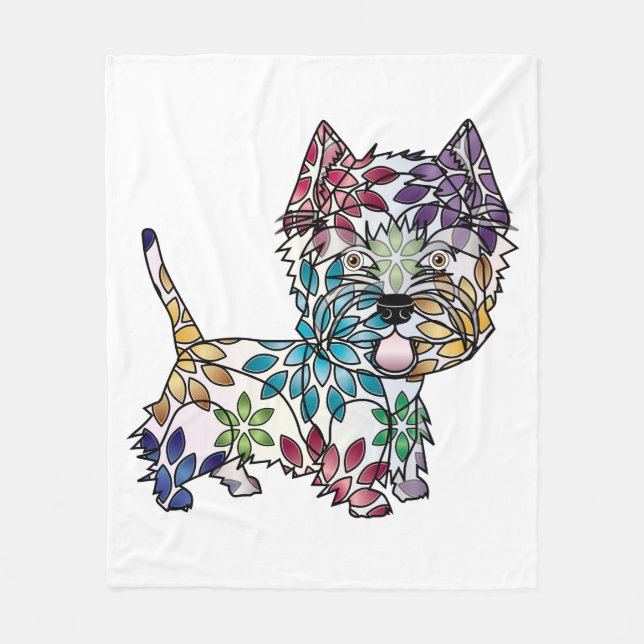West Highland White Terrier Fleece Blanket (Front)