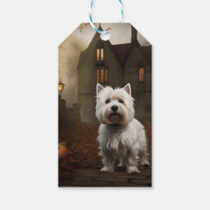 West Highland White Terrier Halloween Scary Gift Tags