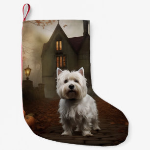 West Highland White Terrier Halloween Scary Small Christmas Stocking