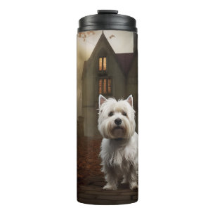 West Highland White Terrier Halloween Scary Thermal Tumbler
