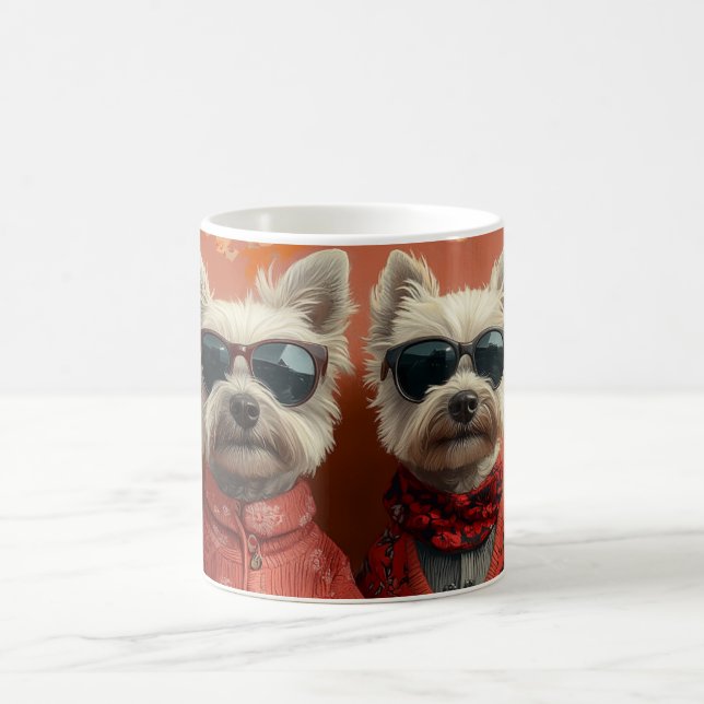 West Highland White Terrier Heart Valentine's Day Coffee Mug (Center)