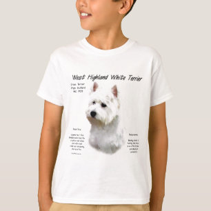 West Highland White Terrier History Design T-Shirt