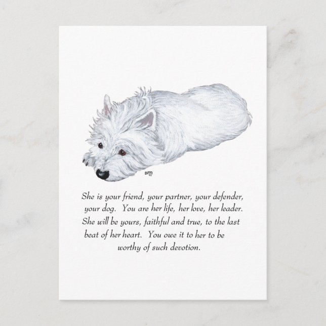 West Highland White Terrier Keepsake Postcard (Front)