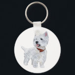 West Highland White Terrier Key Ring<br><div class="desc">Does your Westie keep an eye on EVERYTHING that is going on? Certainly! Personalise this design with a name or other sentiment with out easy-to-use Text Tool! Buy for yourself or give as a special gift to that Westie-loving friend! Available on clothing,  novelty and gift items!</div>