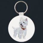West Highland White Terrier Key Ring<br><div class="desc">Does your Westie keep an eye on EVERYTHING that is going on? Certainly! Personalise this design with a name or other sentiment with out easy-to-use Text Tool! Buy for yourself or give as a special gift to that Westie-loving friend! Available on clothing,  novelty and gift items!</div>
