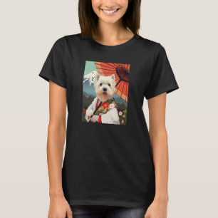 West Highland White Terrier Kimono Funny Dog Geish T-Shirt