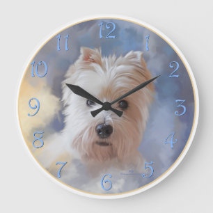West Highland White Terrier Large Clock
