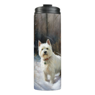 West Highland White Terrier Let It Snow Christmas Thermal Tumbler
