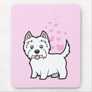 West Highland White Terrier Love Mouse Pad