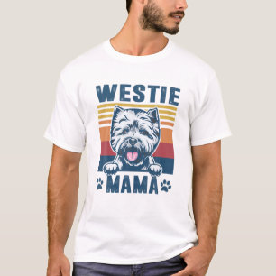 West Highland White Terrier Mama Mother Retro Gift T-Shirt