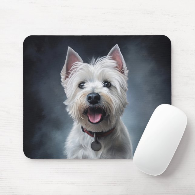 West highland white terrier mouse pad (With Mouse)