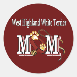 West Highland White Terrier Mum Gifts Classic Round Sticker