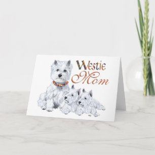 West Highland White Terrier Mum & Pups Card
