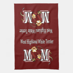 West Highland White Terrier Mum Tea Towel