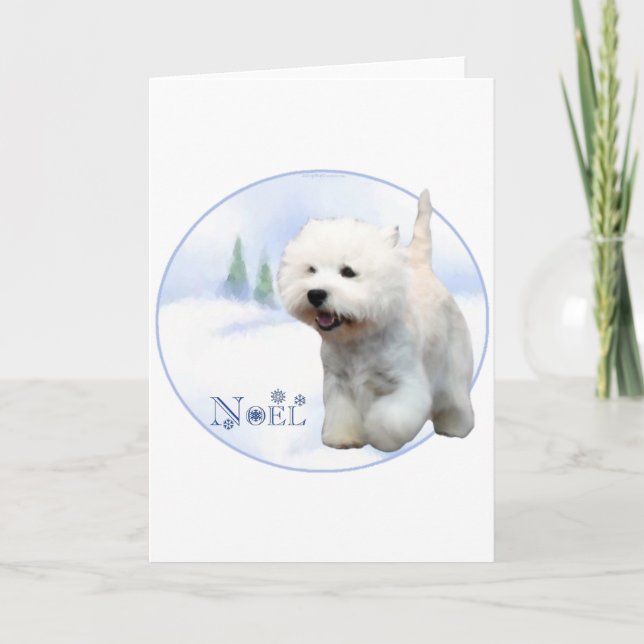 West Highland White Terrier Noel Holiday Card (Front)