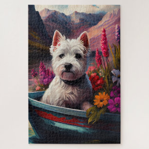 West Highland White Terrier on Boat Jigsaw Puzzle