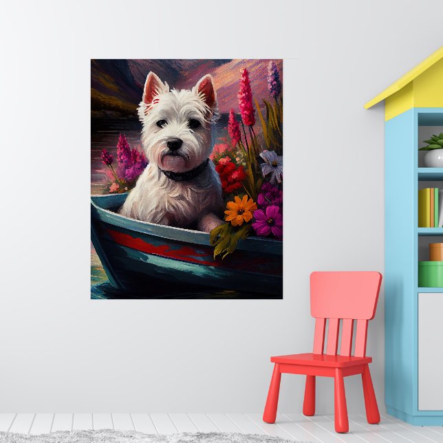 West Highland White Terrier on Boat  Poster (Nursery 1)