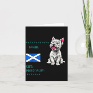 West Highland White Terrier Origin Funny Westie Do Card