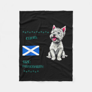 West Highland White Terrier Origin Funny Westie Do Fleece Blanket