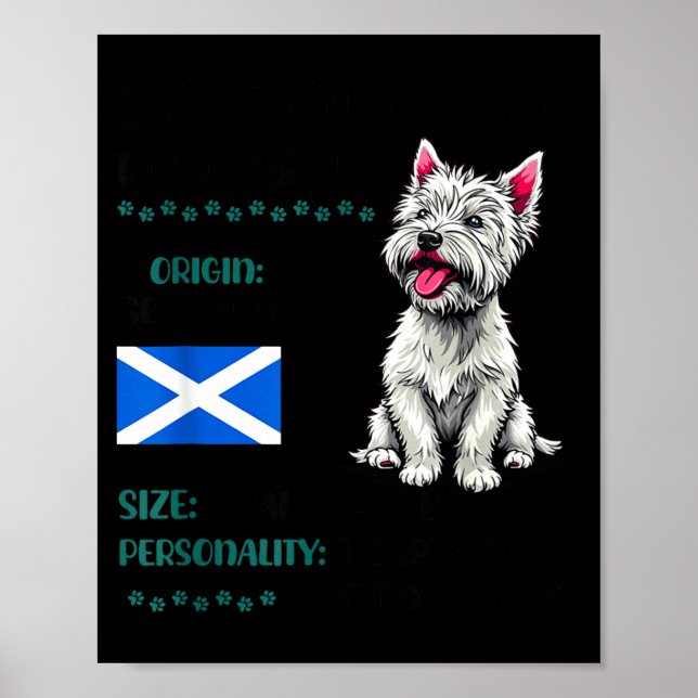 West Highland White Terrier Origin Funny Westie Do Poster (Front)