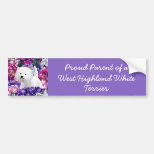 West Highland White Terrier Painting Dog Art Bumper Sticker