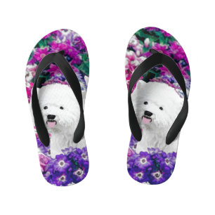 West Highland White Terrier Painting Dog Art Kid's Thongs